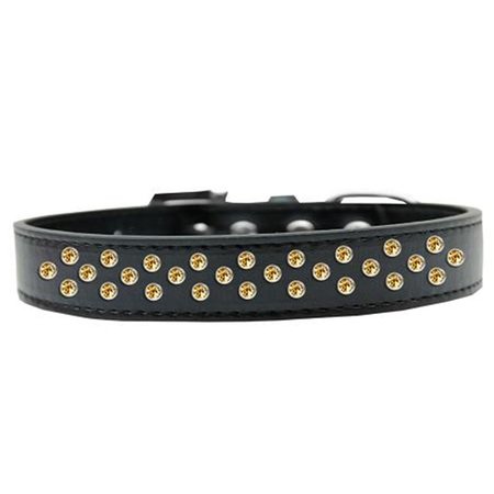 UNCONDITIONAL LOVE Sprinkles Yellow Crystals Dog CollarBlack Size 12 UN784128